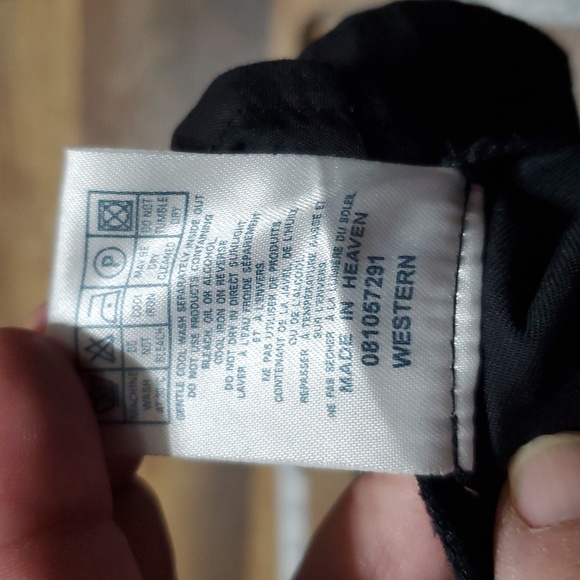 Ted baker london nylon blend black button fly western cut pants - Picture 8 of 13